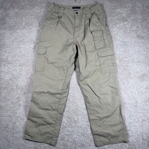 5.11 Tactical Mens Ripstop Cargo Pants Khaki Tan 32x30 Multi-Pocket Workwear